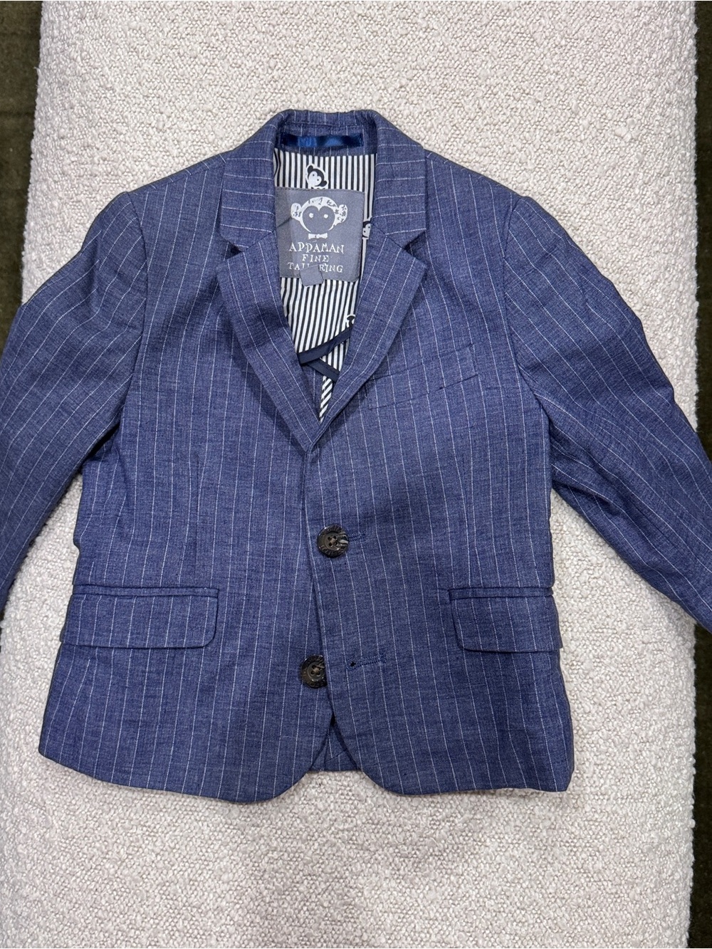 Appaman Blue Pinstripe Tailored Suit Jacket Blazer - Boys 2T